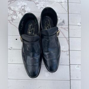 Florsheim Black Leather Monk Strap Dress Boots